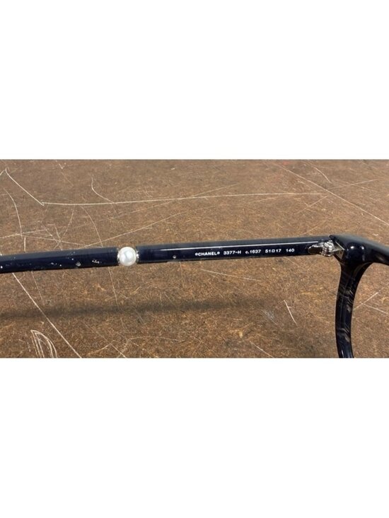 CHANEL CH 3377-H c.1637 Transparent Gray Pearl Eyeglasses Frames Italy 51-17-140